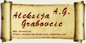 Aleksija Grabovčić vizit kartica
